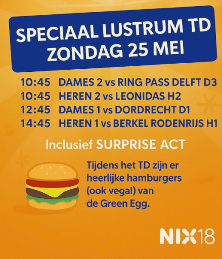 Speciaal Lustrum TD op 25 mei - 90 jaar LHC Roomburg! π Nieuws
